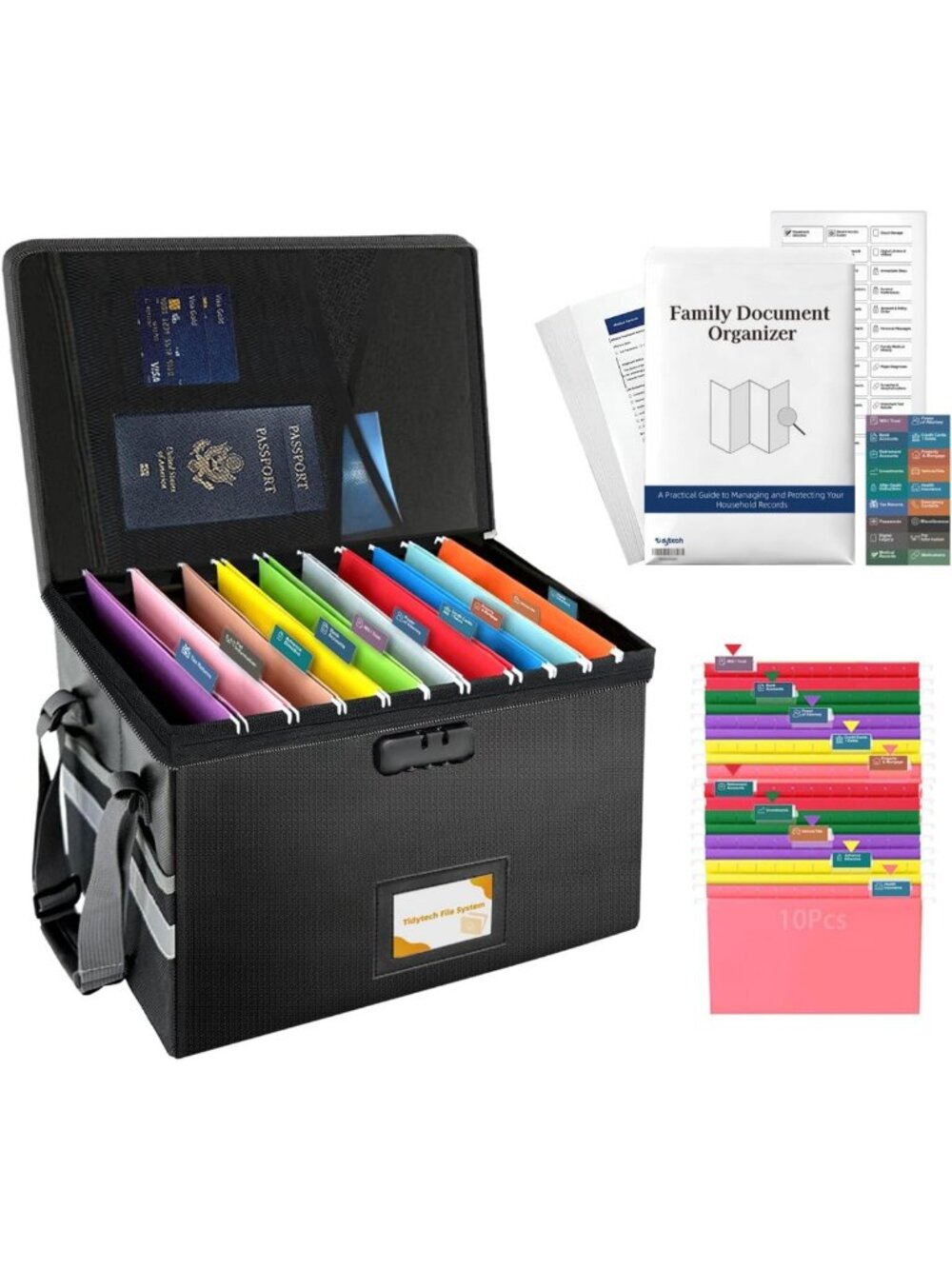 Deluxe Estate Planning Organizer Kit with Labels | Next of Kin Box Organizer